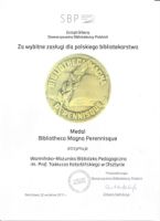 Medal Bibliotheca Magna Perenique